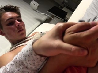 Czech Handsome Muscular Boy Receives Handjob on Big Dick