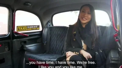 Fake Taxi, Busty French Asian babe tries big euro cock