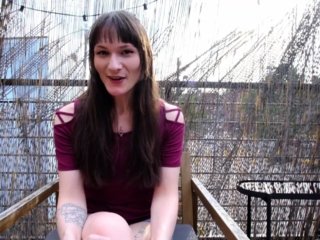GROOBYGIRLS Brunette Trans Spreads Ass