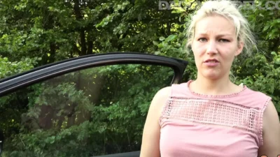 My first ass fuck in the car