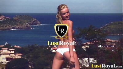 Horny blonde chick banged from behind
