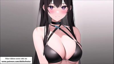 Instrucciones para masturbarse usando guantes. Waifu hentai, voz española.