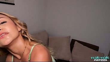 Horny blonde Asian gets fucked