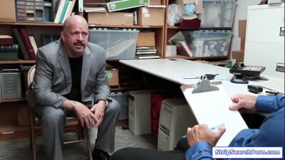 StripSearchPorn.com – A guy and his stepdaughter get caught stealing.He negotiates with the officer letting him fuck his stepdaughter.The teen agrees and blowjobs him.
